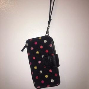 Vera Bradley Polka Dot Cell Phone Wallet/Wristlet